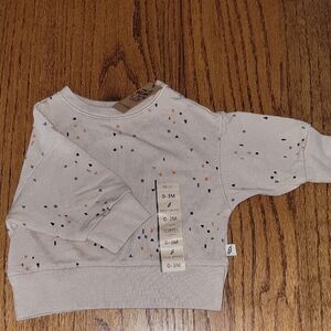 Cream Speckled Crew Neck Sweatshirt